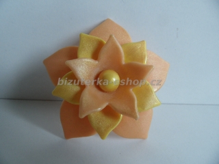 Brož květ oranžová BZ-05219