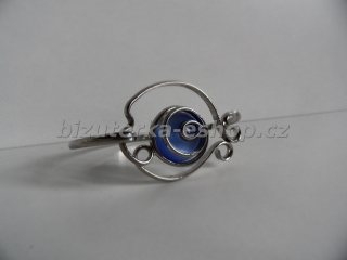 Náramek s kamínkem stříbrno modrý BZ-05312