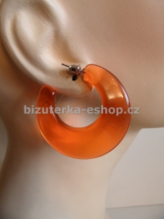 Naušnice kruhy oranžové BZ-05524