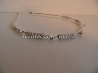 Čelenka do vlasů stříbrná s kamínky BZ-05571