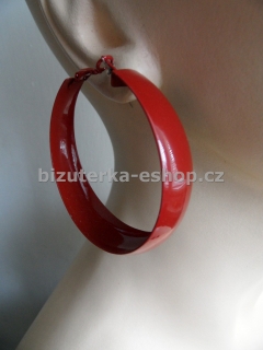 Naušnice kruhy červené široké BZ-05660