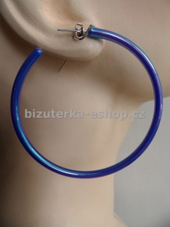 Naušnice kruhy modré duhové BZ-05664