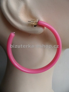Naušnice kruhy růžové BZ-05670
