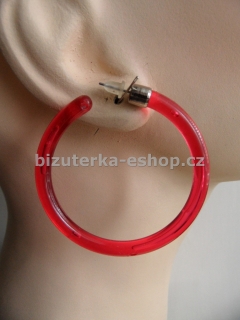 Naušnice kruhy červené BZ-05680