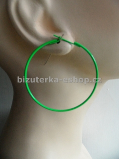 Naušnice kruhy zelené  BZ-05731