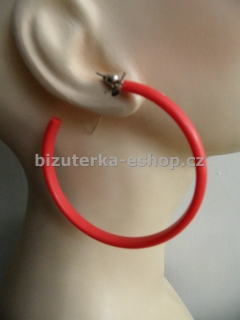 Naušnice kruhy červenooranžové BZ-05737