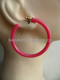 Naušnice kruhy růžové BZ-05771