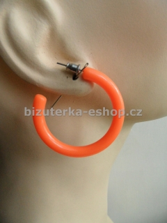 Naušnice kruhy oranžové BZ-05772