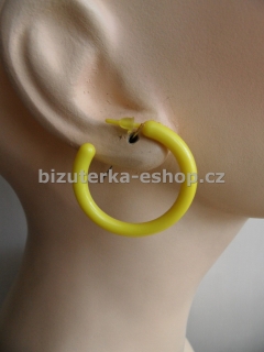 Naušnice kroužky žluté BZ-05817