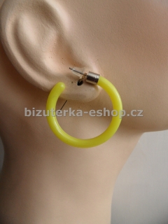 Naušnice kroužky žluté BZ-05838