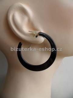 Naušnice kruhy černé BZ-05841
