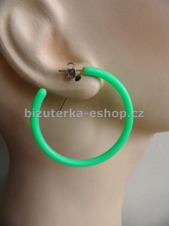 Naušnice kruhy zelené BZ-05852