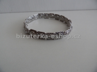 Náramek kovový stříbrný BZ-05867