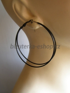Naušnice kruhy černé BZ-05959