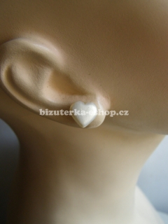 Naušnice srdíčka perleťové BZ-05976
