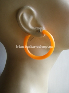 Naušnice kruhy oranžové BZ-06043