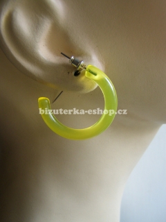 Naušnice kruhy žluté BZ-06050