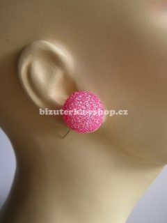 Naušnice klipsy růžové BZ-06418