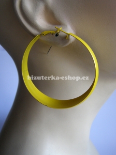 Naušnice kruhy široké žluté BZ-06446
