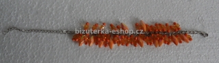 Náramek perličky oranžový BZ-03296