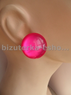 Naušnice klipsy růžové BZ-6757