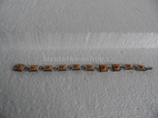 Náramek s kamínky oranžový BZ-03329