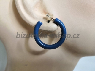 Naušnice kroužky tmavě modré BZ-06992