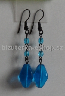 Naušnice závěsné modré perličky BZ-02987