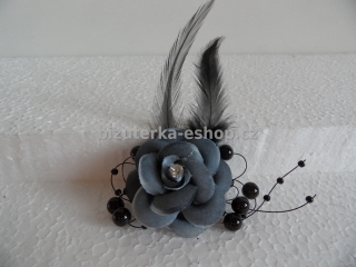 Květ šedo černý BZ-03394