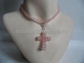Náhrdelník perličky růžový BZ-03512