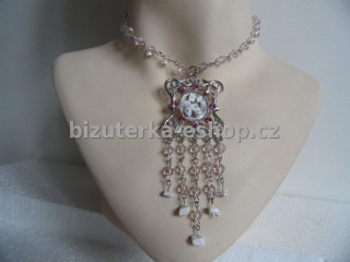 Náhrdelník perličky růžový BZ-03523