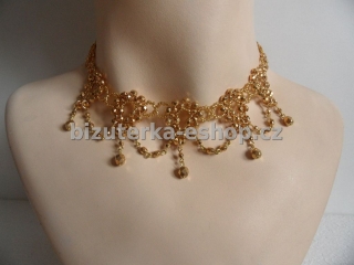 Náhrdelník perličky zlatý BZ-03537