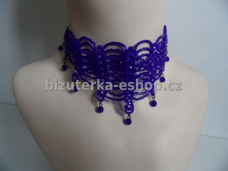 Náhrdelník perličky modrý BZ-03540