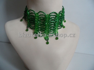 Náhrdelník perličky zelený BZ-03547