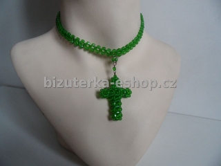 Náhrdelník perličky zelený BZ-03549
