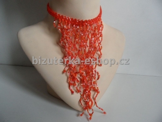 Náhrdelník perličky oranžový BZ-03558