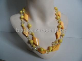 Náhrdelník perličky žlutý BZ-03574