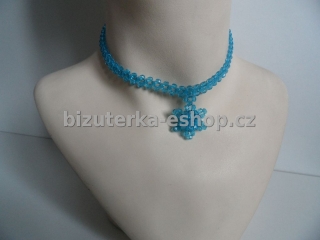 Náhrdelník perličky modrý BZ-03582