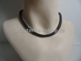 Náhrdelník perličky šedý BZ-03617