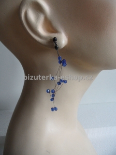 Naušnice perličky modré BZ-03705
