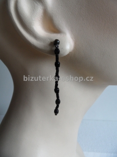 Naušnice černé perličky BZ-03720