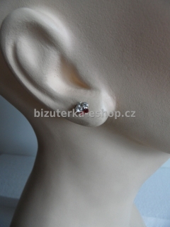 Naušnice motýlci růžovo stříbrné kamínky BZ-03783