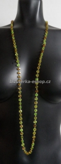 Náhrdelník dlouhý perličky žluto zelený BZ-03854