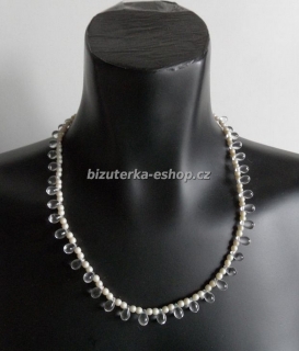 Náhrdelník perličky bílý BZ-03861